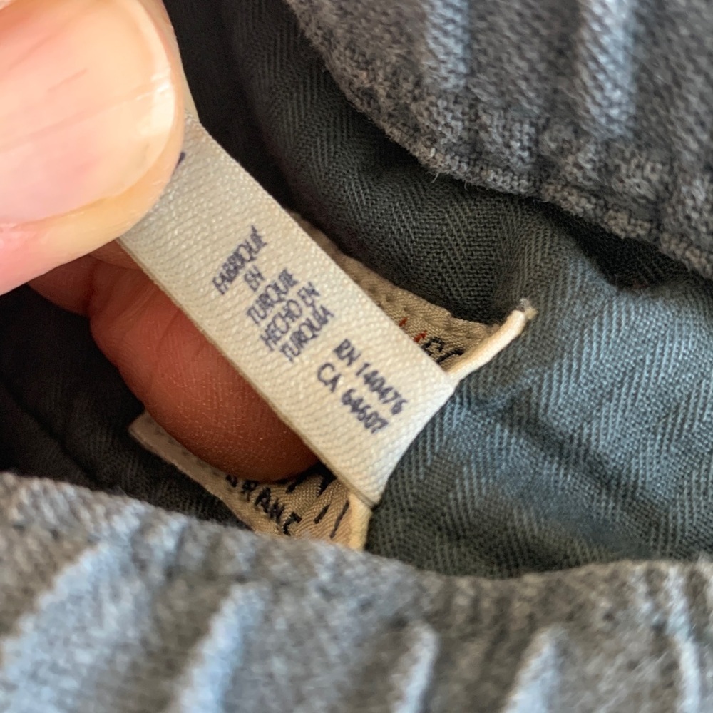 Faherty blue linen drawstring waist tapered leg pants size medium - Picture 8 of 11